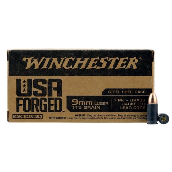 Winchester Ammo Usa Forged, Win Win9sv    9mm Usa    115 Fmj     50/10 Stl