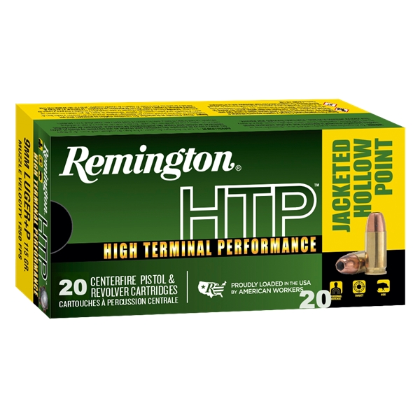 Remington Ammunition Htp, Rem 28293 Rtp9mm6a   Htp  9mm+p    115jhp   20/25