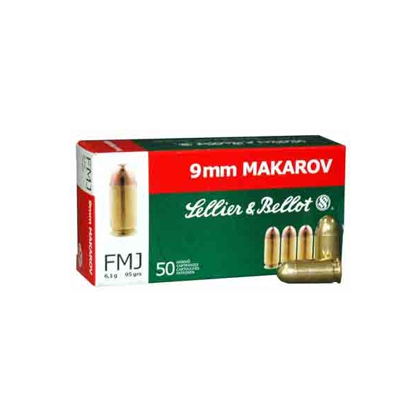 S&b 9x18mm Makarov 95gr Fmj Rn - 50rd 20bx/cs