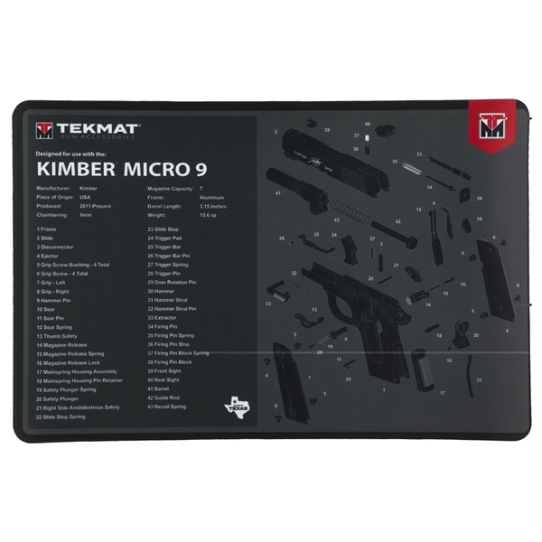 Tekmat Pstl Mat For Kimber Micro 9