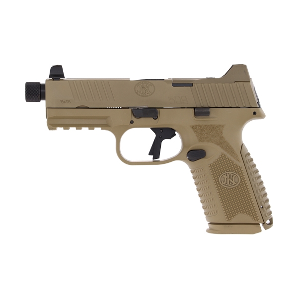 Fn 509m Tactical Bundle 9mm - 5-10rd Mags Optic Ready Fde