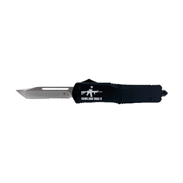 Templar Knife Large Otf Come - And Take It Ar 3.5" Silver Bld
