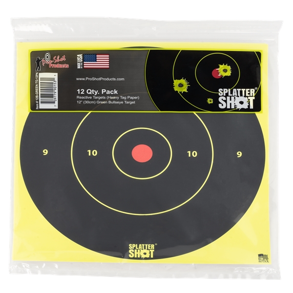Pro-shot Splattershot, Proshot 12b-green-tg12pk 12" Splatter Bullseye Grn