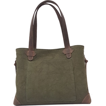 Versacarry Conceal Carry Purse - Canvas Olive Green Tote Style<