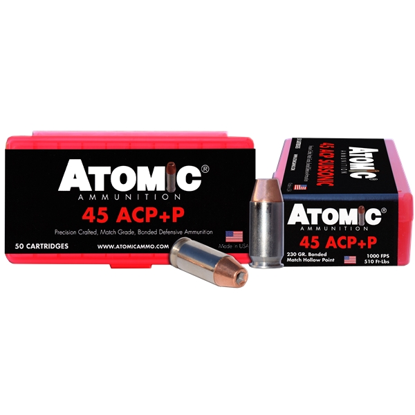 Atomic Pistol, Atomic 00433 45acp+p     230 Bonded Match Hp 50/10