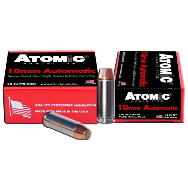 Atomic Pistol, Atomic 00457 10mm        180 Match Hp        20/10