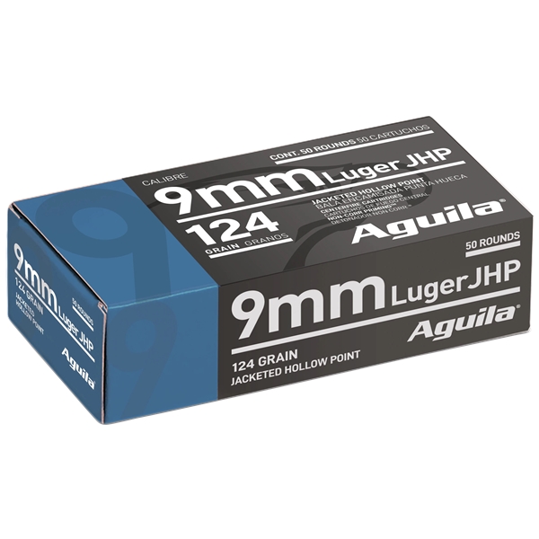 Aguila Personal Defense, Aguila 1e092125   9mm   124 Jhp              50/10