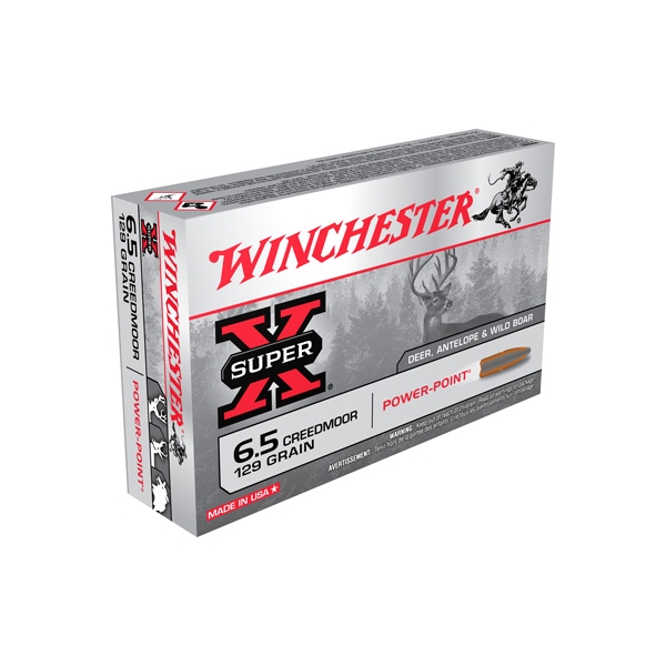 Winchester Super-x 6.5cm 129gr - 20rd 10bx/cs Power Point Jsp