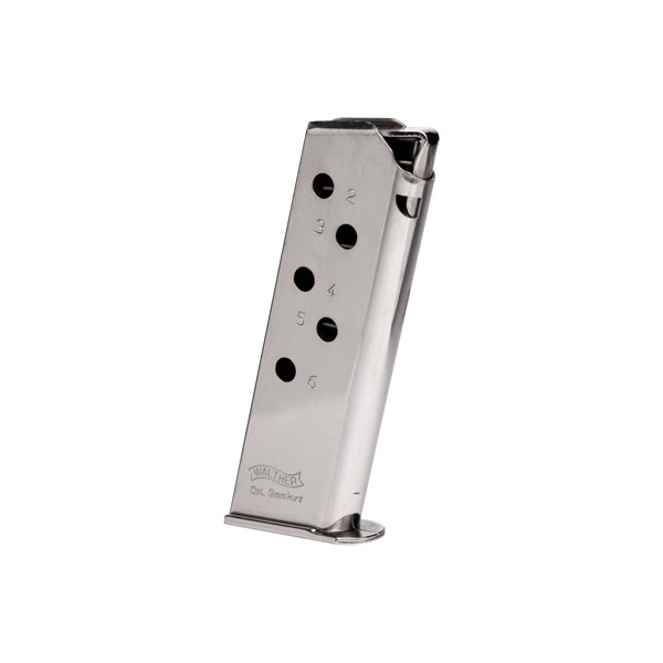 Walther Magazine Ppk 380 - .380acp 6rd Nickel