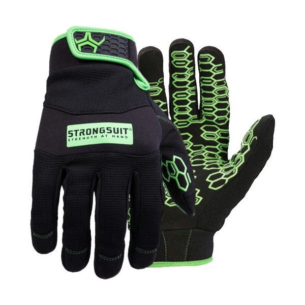 Strongsuit Grasper Gloves Blk - /green Large Black Anti-slip