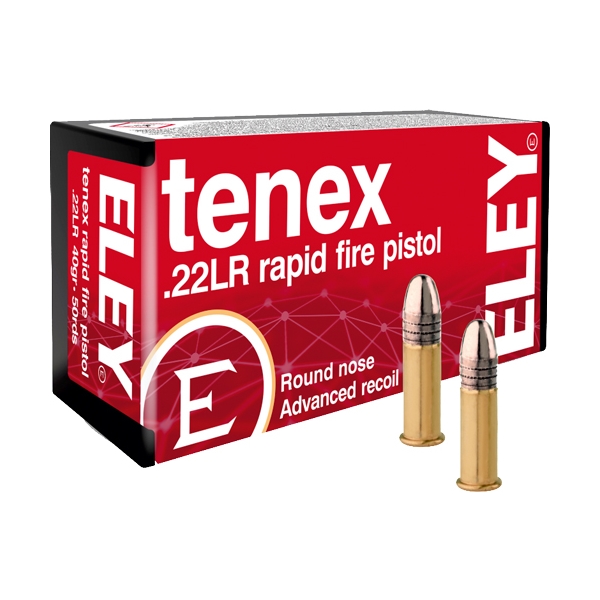 Eley Tenex Rapid Fire Pistol - .22lr 40gr. Round Nose 50-pack