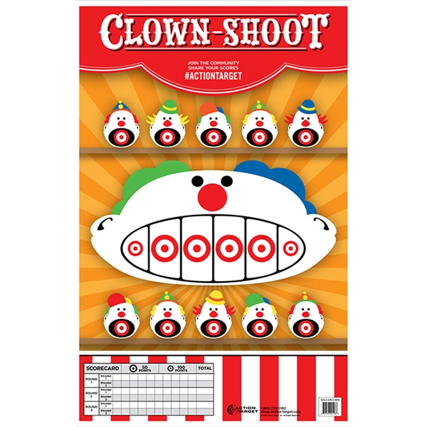 Action Target Inc Action, Action Gscarclwn100     Clown Shoot         100 Bx