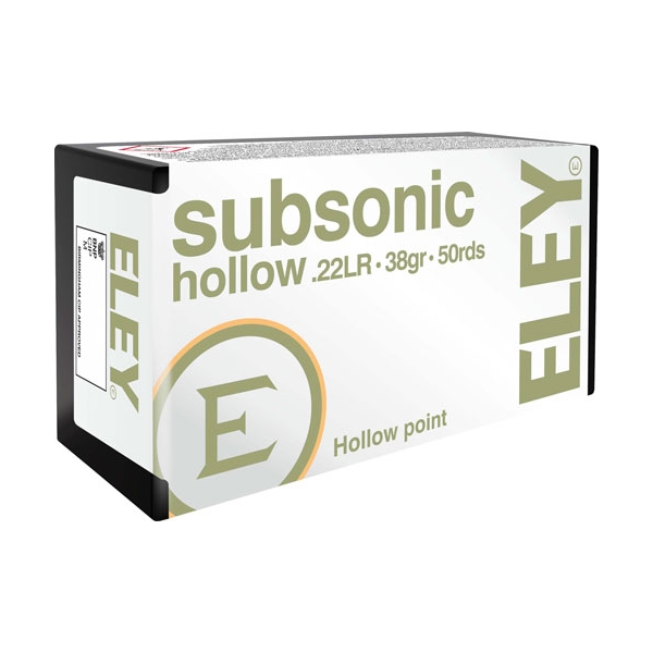 Eley Subsonic 22lr 38gr Hp - 50rd 100bx/cs