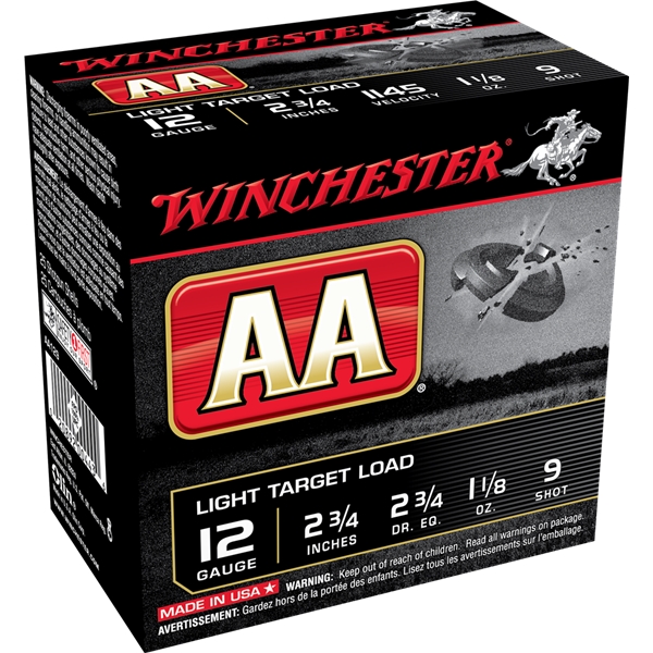 Winchester Ammo Aa, Win Aa129      Aa Light     11/8     25/10