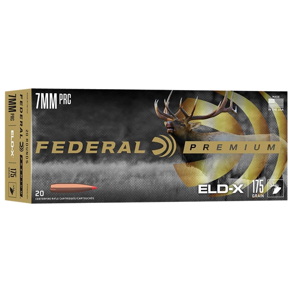 Federal Eld-x, Fed P7prceldx1     7mmprc  175 Eld-x         20/10