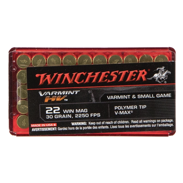 Winchester Ammo Varmint Hv, Win S22m2pt   22 Win Mag   Vmax     50/20