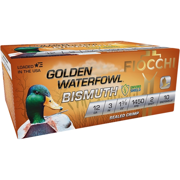 Fiocchi Golden Waterfowl, Fio 123gb2  Gld Wtfwl Bmth 12 3in  2sht 13/8 10/10