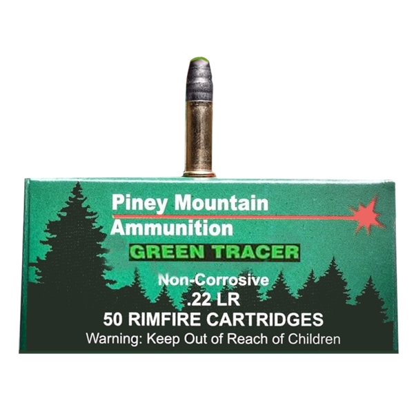 Piney Mountain Ammunition Green Tracer, Supernova Pmsn22lrg 22lr  40lrn  Grn Tracers 50/10