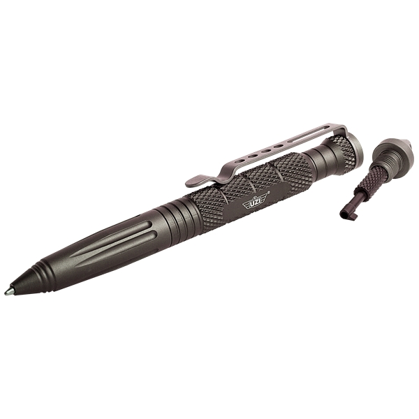 Uzi Accessories Tactical Pen, Camp Uzitacpen6gm Uzi Tac Pen 6 Gray