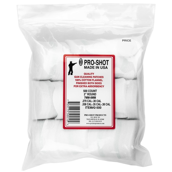 Pro-shot Patch .270-38cal Rnd 500 Ct