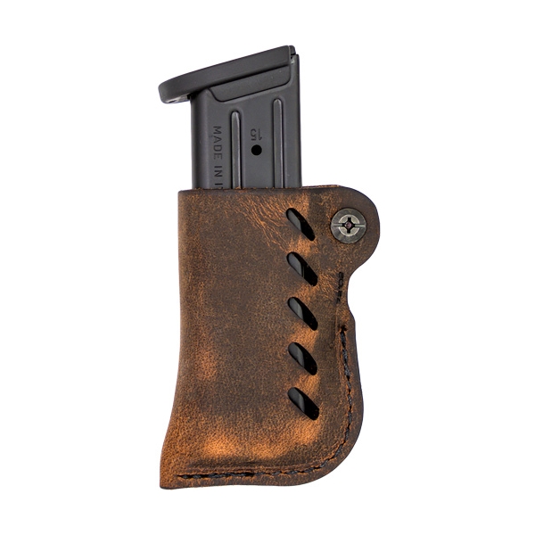 Versacarry Leather Mag Holder - Double Stack Flex Vent Dis Br<