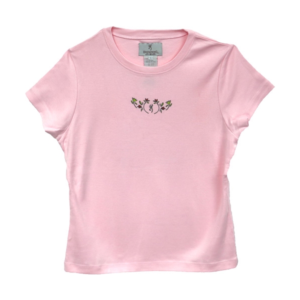 Browning Women's Ss T-shirt - Alpine Flowers Med Blush<