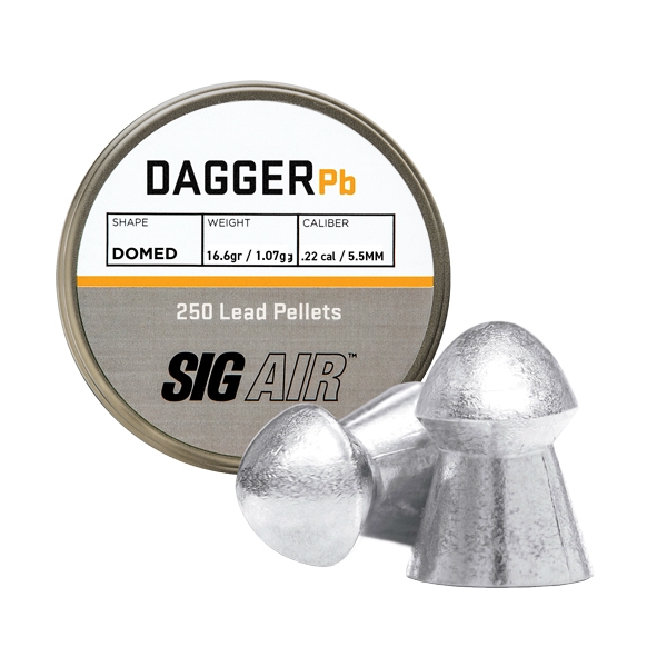 Sig Pellets .22 Dagger Domed - 16.60gr Lead Alloy 250 Ct.