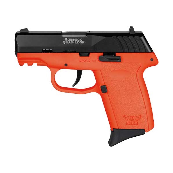 Sccy Cpx2-cb Pistol Gen 3 9mm - 10rd Black/orange W/o Safety