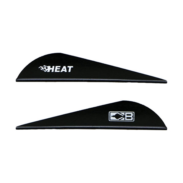 Bohning Heat Vane 2.5" - Solid Black 36pk
