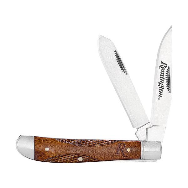Remington Cutlery Woodland - 3.5" Trapper Wood/ss