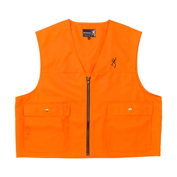 Browning Junior Safety Vest - W/logo Blaze Orange Medium