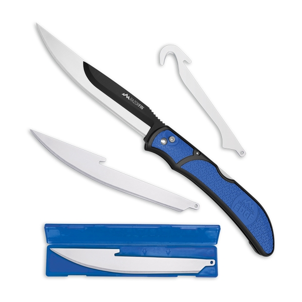 Outdoor Edge Razor Fin 4-blade - Combo Set Blue Blister Pack