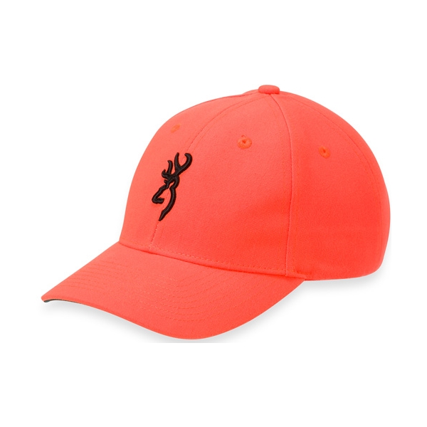 Browning Cap Youth Safety - Orange W/3d Buck Mark Logo Adj