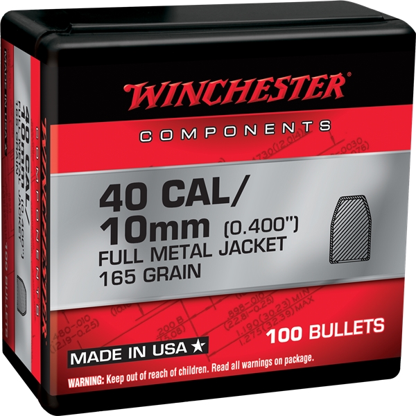 Winchester Ammo Centerfire Handgun, Win Wb40tc165x Bul 40    165 Fmj Retail  100/10
