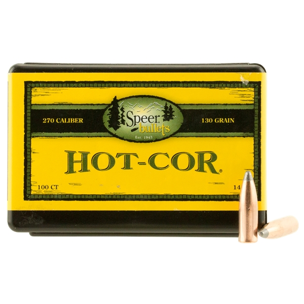 Speer Bullets Hot-cor, Speer 1459 Bull .277 130 Sptzr     100
