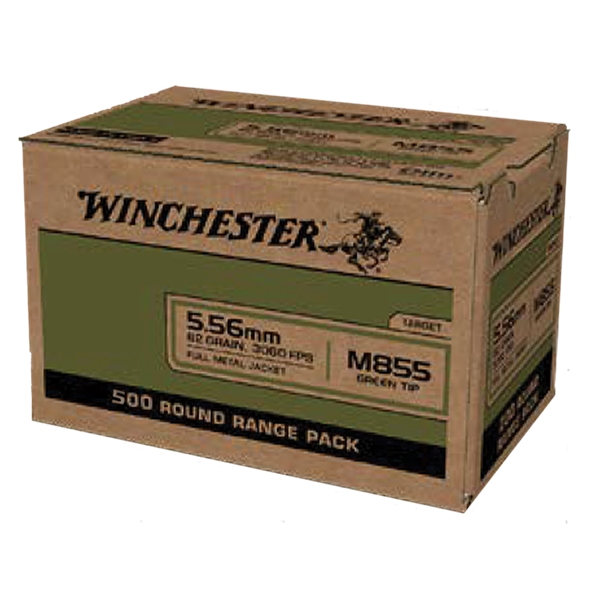 Winchester Ammo Usa, Win Wm855500   5.56 M855  62 Fmj Lc          500/2