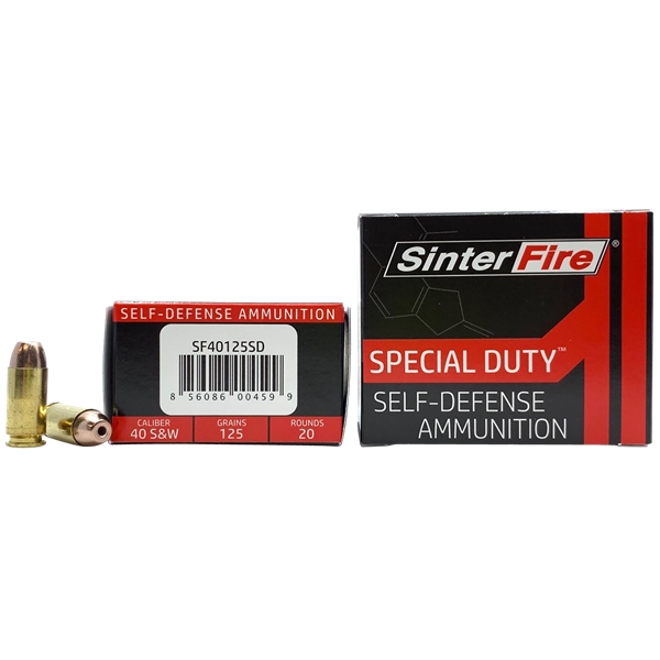 Sinterfire Inc Special Duty (sd), Sinterfire Sf40125sd  40s 125gr.hollow Point 20/10