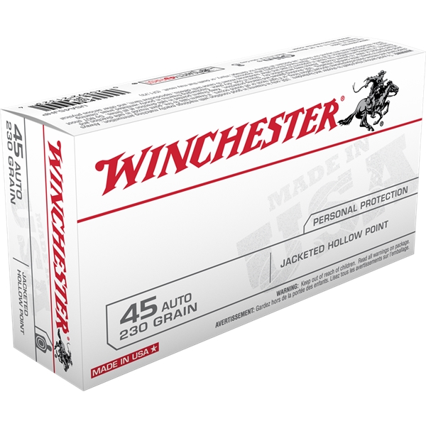 Winchester Usa 45acp 230gr Jhp - 50rd 10bx/cs