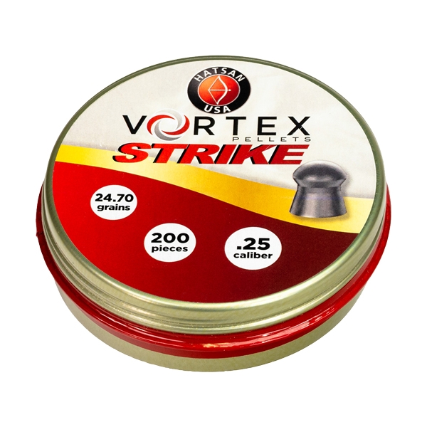 Hatsan Vortex Strike Pellets - .25 24.70gr 200 Per Tin