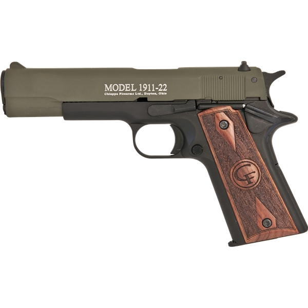 Chiappa Firearms 1911-22, Chia 401.121 1911 22lr 5in 10rd Odgrn