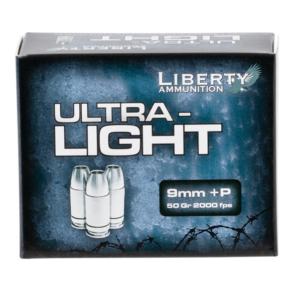 Liberty Ammunition Ultra-light, Liberty La-ul-9-052   9mm+p 50gr 20/10