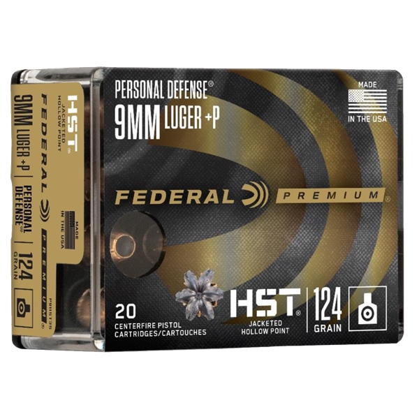 Federal Premium, Fed P9hst3s      9mmlg     124 Hst Jhp       20/10