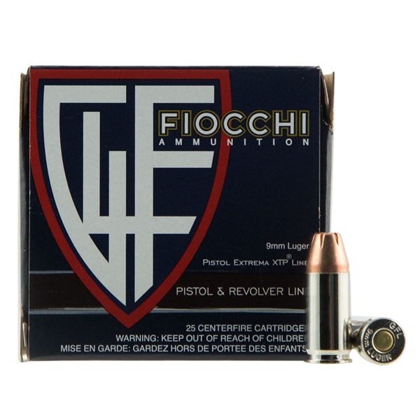 Fiocchi 9mm Luger 115gr Xtp-hp - 25rd 20bx/cs