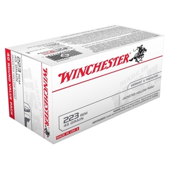 Winchester Usa 223 Remington - 40rd 10bx/cs 45gr Jhp