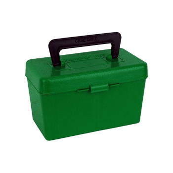 Mtm Deluxe Ammo Box 50-rounds - X-large Rifle Calibers Green