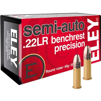 Eley Precision 22lr 40gr Semi - 50rd 100bx/cs Auto Benchrest