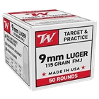 Winchester Ammo , Win W9mm50          9mm     115 Fmj          50/20
