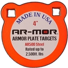 Ar-mor 4" Ar500 Steel Gong - 1/2" Thick Steel Orange Round