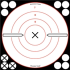 B/c Target Shoot-n-c 8" White/ - Black X-bull's-eye 6 Targets