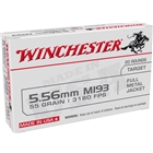Winchester Usa 5.56x45 55gr - 20rd 50bx/cs Fmj